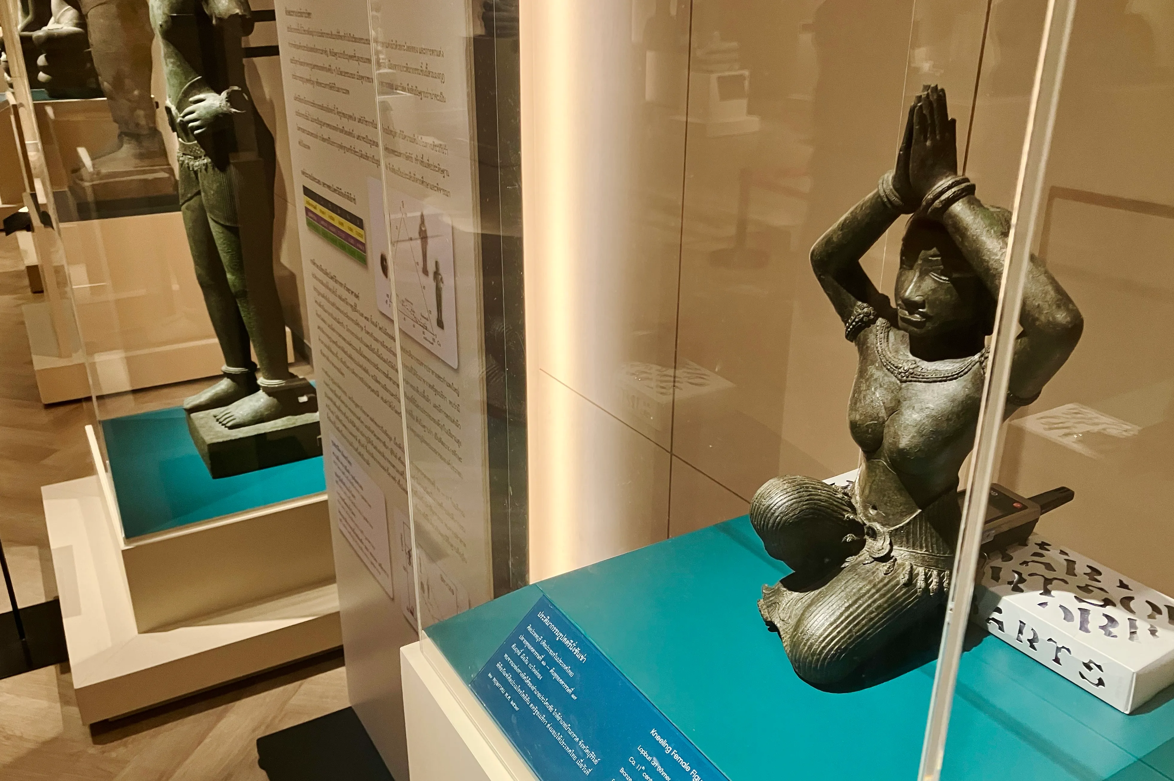 The Kneeling Lady on display at the National Museum Bangkok, Thailand, following its return last year from New York's Metropolitan Museum of Art [Zsombor Peter/Al Jazeera] 